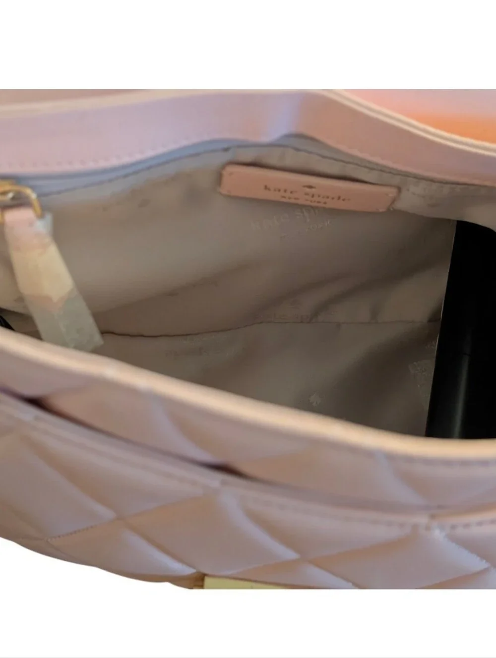 Kate Spade ♠️ New York Carey Quilted Medium Flap Shoulder Bag Light Pink